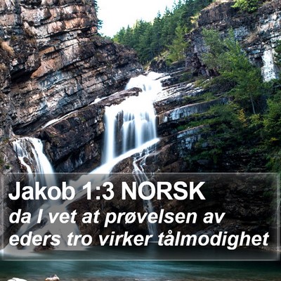 Jakob 1:3 NORSK Bible Verse Image