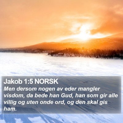 Jakob 1:5 NORSK Bible Verse Image