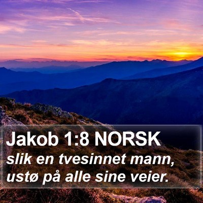 Jakob 1:8 NORSK Bible Verse Image