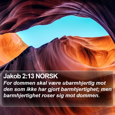 Jakob 2:13 NORSK Bible Verse Image