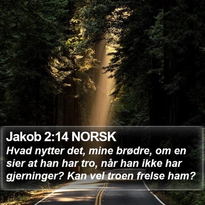 Jakob 2:14 NORSK Bible Verse Image