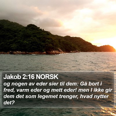 Jakob 2:16 NORSK Bible Verse Image