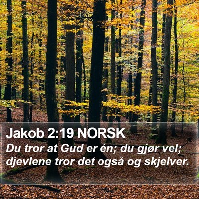 Jakob 2:19 NORSK Bible Verse Image