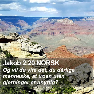 Jakob 2:20 NORSK Bible Verse Image