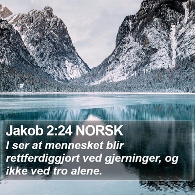 Jakob 2:24 NORSK Bible Verse Image