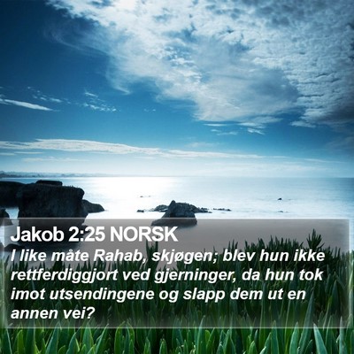 Jakob 2:25 NORSK Bible Verse Image