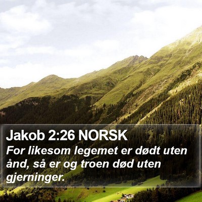 Jakob 2:26 NORSK Bible Verse Image