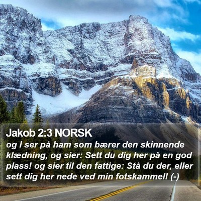Jakob 2:3 NORSK Bible Verse Image