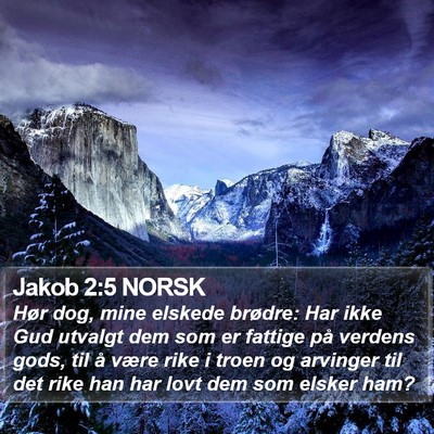 Jakob 2:5 NORSK Bible Verse Image