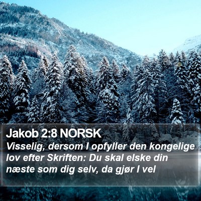 Jakob 2:8 NORSK Bible Verse Image