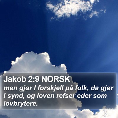 Jakob 2:9 NORSK Bible Verse Image