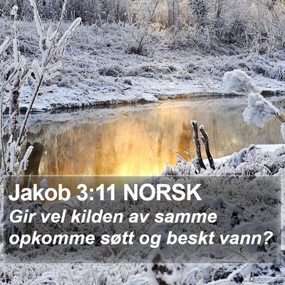 Jakob 3:11 NORSK Bible Verse Image