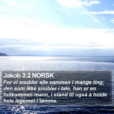 Jakob 3:2 NORSK Bible Verse Image