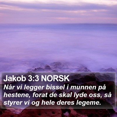 Jakob 3:3 NORSK Bible Verse Image