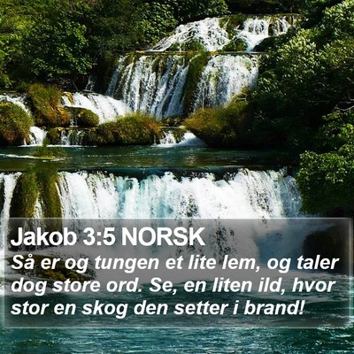 Jakob 3:5 NORSK Bible Verse Image