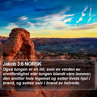 Jakob 3:6 NORSK Bible Verse Image
