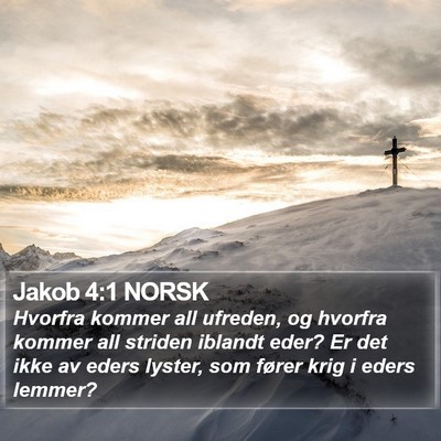 Jakob 4:1 NORSK Bible Verse Image
