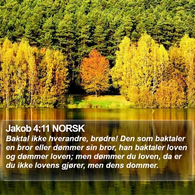 Jakob 4:11 NORSK Bible Verse Image