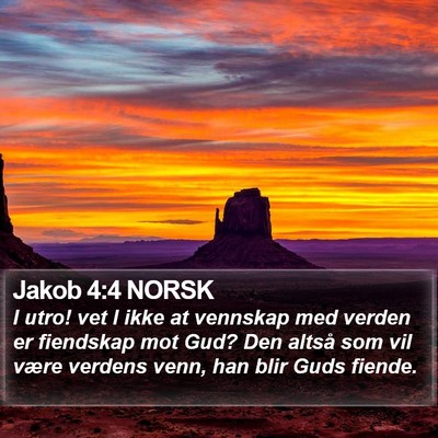 Jakob 4:4 NORSK Bible Verse Image