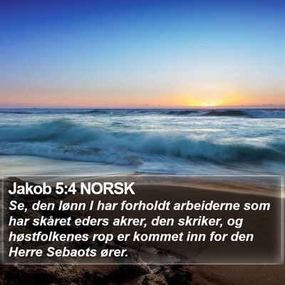 Jakob 5:4 NORSK Bible Verse Image