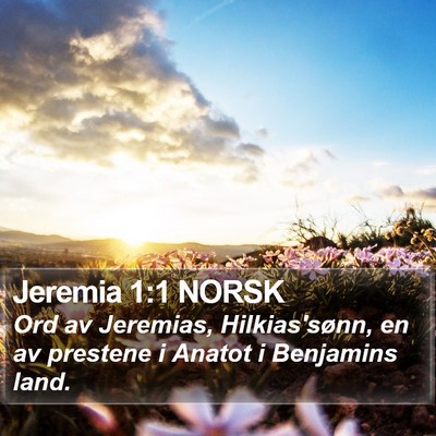 Jeremia 1:1 NORSK Bible Verse Image