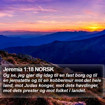 Jeremia 1:18 NORSK Bible Verse Image
