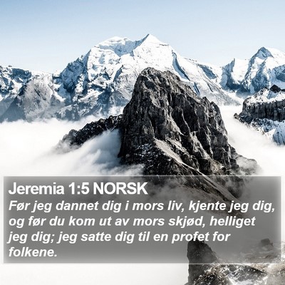 Jeremia 1:5 NORSK Bible Verse Image