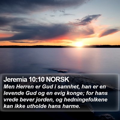 Jeremia 10:10 NORSK Bible Verse Image