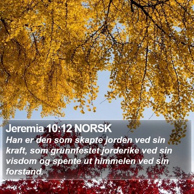 Jeremia 10:12 NORSK Bible Verse Image