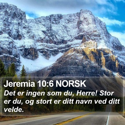 Jeremia 10:6 NORSK Bible Verse Image