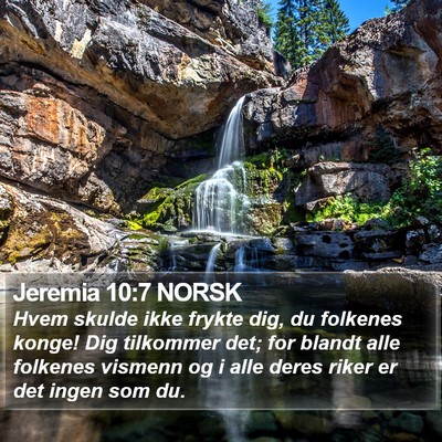 Jeremia 10:7 NORSK Bible Verse Image