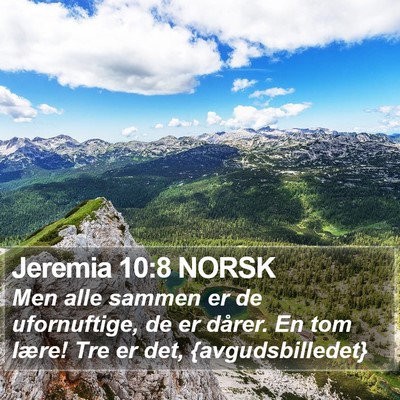 Jeremia 10:8 NORSK Bible Verse Image