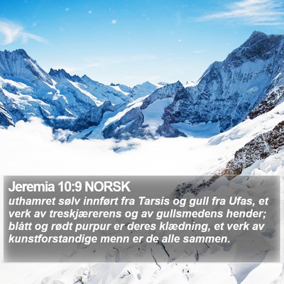 Jeremia 10:9 NORSK Bible Verse Image