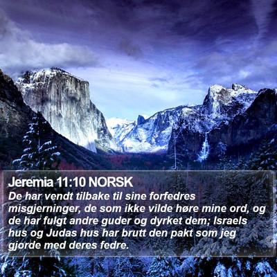 Jeremia 11:10 NORSK Bible Verse Image
