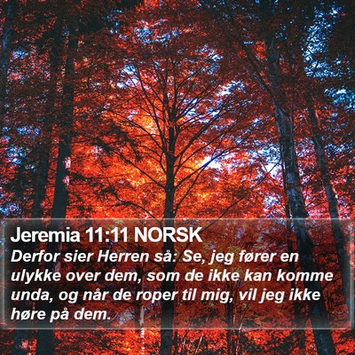 Jeremia 11:11 NORSK Bible Verse Image