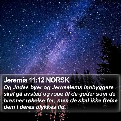 Jeremia 11:12 NORSK Bible Verse Image