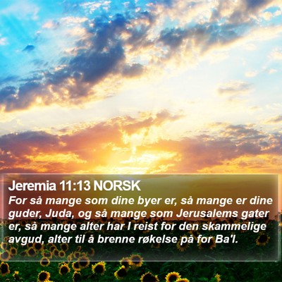 Jeremia 11:13 NORSK Bible Verse Image