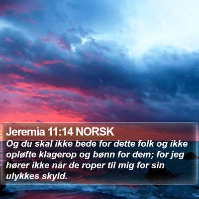 Jeremia 11:14 NORSK Bible Verse Image