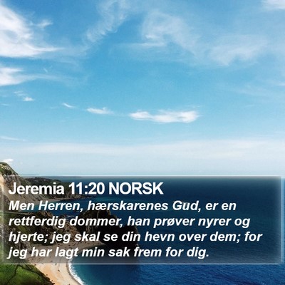 Jeremia 11:20 NORSK Bible Verse Image
