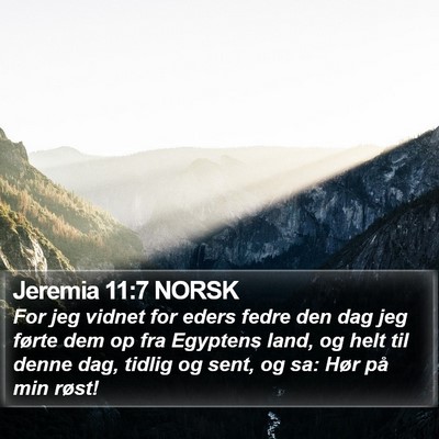 Jeremia 11:7 NORSK Bible Verse Image