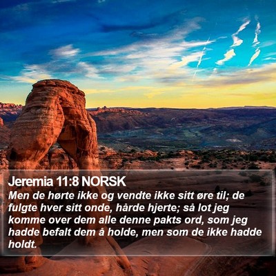 Jeremia 11:8 NORSK Bible Verse Image