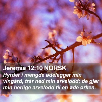 Jeremia 12:10 NORSK Bible Verse Image