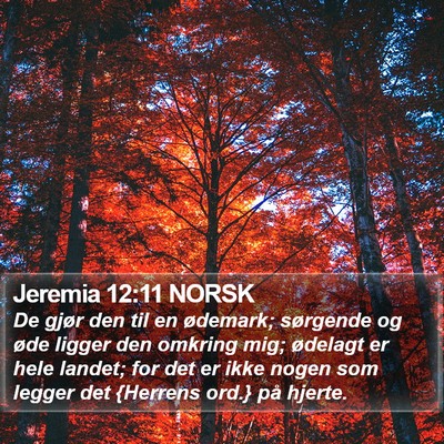 Jeremia 12:11 NORSK Bible Verse Image