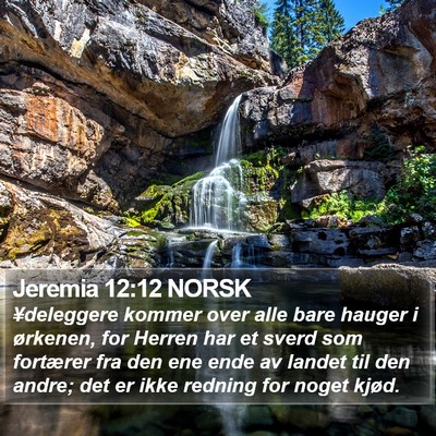 Jeremia 12:12 NORSK Bible Verse Image