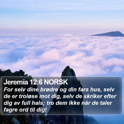 Jeremia 12:6 NORSK Bible Verse Image
