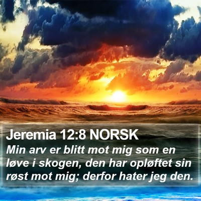 Jeremia 12:8 NORSK Bible Verse Image