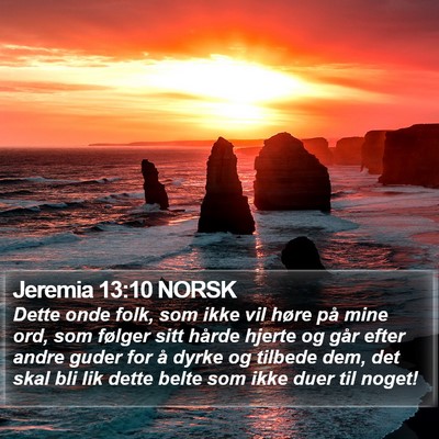 Jeremia 13:10 NORSK Bible Verse Image