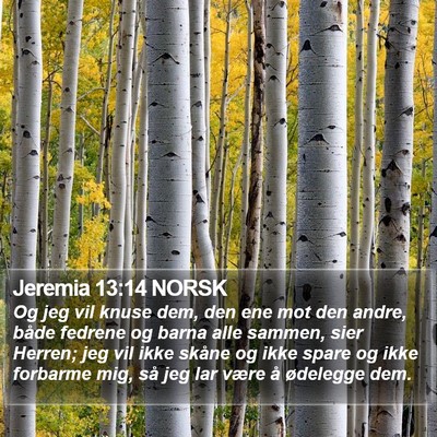 Jeremia 13:14 NORSK Bible Verse Image