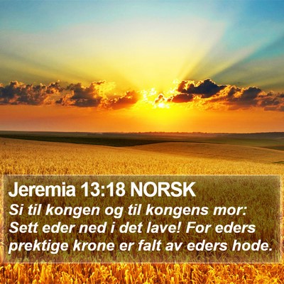 Jeremia 13:18 NORSK Bible Verse Image