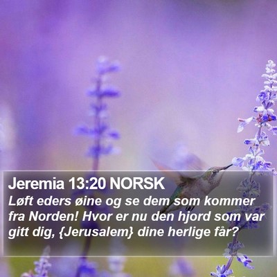 Jeremia 13:20 NORSK Bible Verse Image